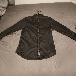 Men's black dress shirt
